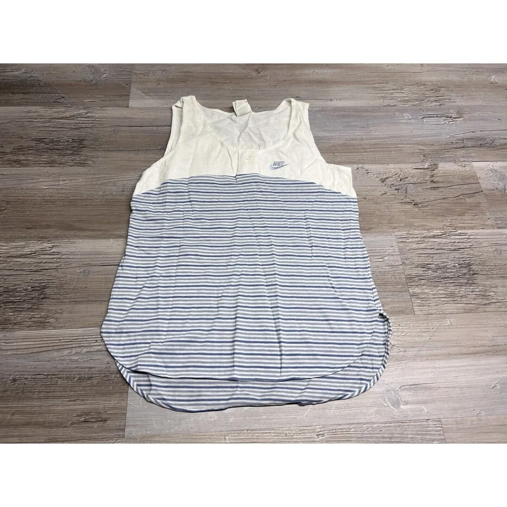 Vintage 90s Nike Tank Top Womens Size M Tennis Golf Sleeveless Top Preppy Swoosh